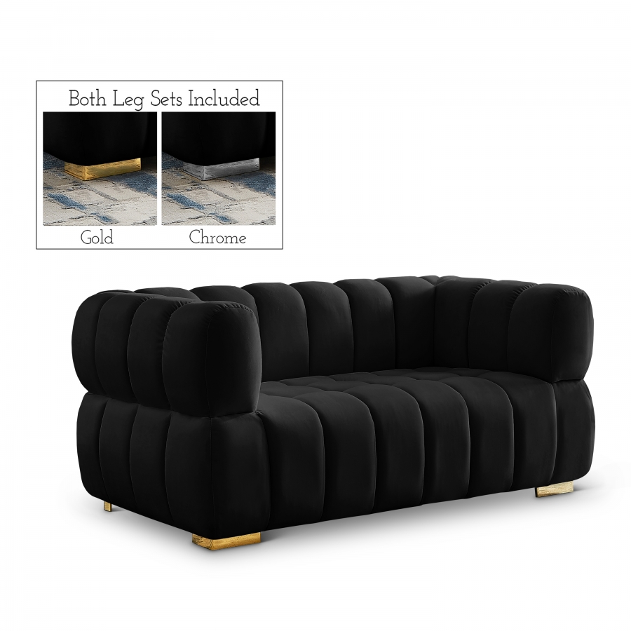 Gwen 68" Velvet Upholstered Loveseat