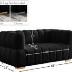Gwen 68" Velvet Upholstered Loveseat