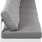 Nizuc 150" Water Resistant Fabric Upholstered Outdoor Patio 5pc. Armless Modular Sofa