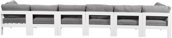 Nizuc 180" Water Resistant Fabric Upholstered Outdoor Patio 6pc. Modular Sofa