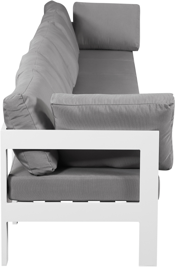 Nizuc 180" Water Resistant Fabric Upholstered Outdoor Patio 6pc. Modular Sofa