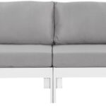 Nizuc 180" Water Resistant Fabric Upholstered Outdoor Patio 6pc. Modular Sofa