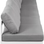 Nizuc 180" Water Resistant Fabric Upholstered Outdoor Patio 6pc. Armless Modular Sofa