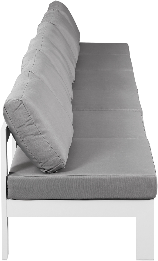 Nizuc 180" Water Resistant Fabric Upholstered Outdoor Patio 6pc. Armless Modular Sofa