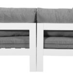 Nizuc 60" Water Resistant Fabric Upholstered Outdoor Patio 2pc. Modular Loveseat