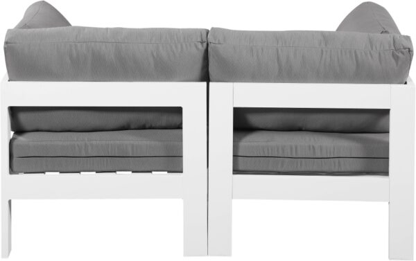 Nizuc 60" Water Resistant Fabric Upholstered Outdoor Patio 2pc. Modular Loveseat