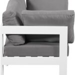 Nizuc 60" Water Resistant Fabric Upholstered Outdoor Patio 2pc. Modular Loveseat