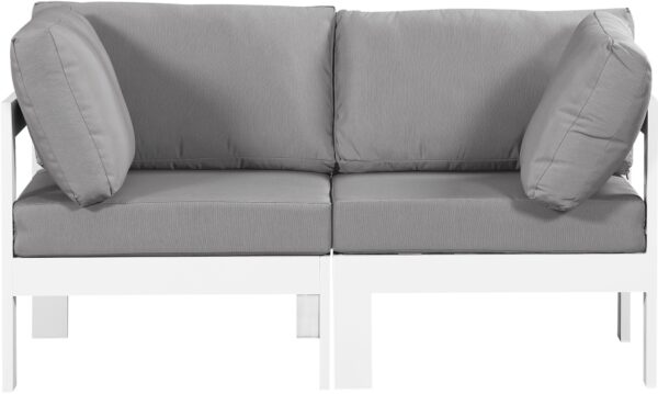 Nizuc 60" Water Resistant Fabric Upholstered Outdoor Patio 2pc. Modular Loveseat