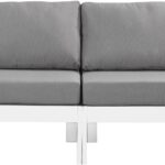 Nizuc 60" Water Resistant Fabric Upholstered Outdoor Patio 2pc. Armless Modular Loveseat