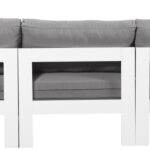 Nizuc 90" Water Resistant Fabric Upholstered Outdoor Patio 3pc. Modular Sofa