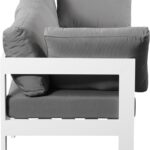 Nizuc 90" Water Resistant Fabric Upholstered Outdoor Patio 3pc. Modular Sofa