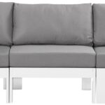 Nizuc 90" Water Resistant Fabric Upholstered Outdoor Patio 3pc. Modular Sofa