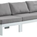 Nizuc 90" Water Resistant Fabric Upholstered Outdoor Patio 3pc. Armless Modular Sofa
