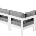 Nizuc 180" Water Resistant Fabric Upholstered Outdoor Patio 10pc. Modular Sectional