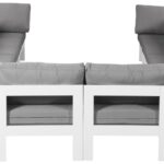 Nizuc 120" Water Resistant Fabric Upholstered Outdoor Patio 12pc. Modular Sectional