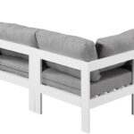 Nizuc 120" Water Resistant Fabric Upholstered Outdoor Patio 6pc. Modular Sectional