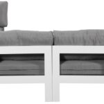 Nizuc 120" Water Resistant Fabric Upholstered Outdoor Patio 6pc. Modular Sectional
