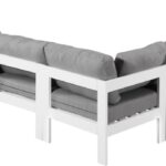 Nizuc 150" Water Resistant Fabric Upholstered Outdoor Patio 8pc. Modular Sectional