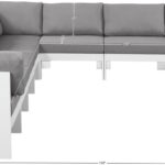 Nizuc 150" Water Resistant Fabric Upholstered Outdoor Patio 8pc. Modular Sectional