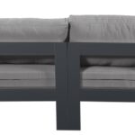 Nizuc 120" Water Resistant Fabric Upholstered Outdoor Patio 4pc. Modular Sofa