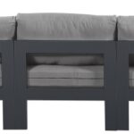 Nizuc 150" Water Resistant Fabric Upholstered Outdoor Patio 5pc. Modular Sofa