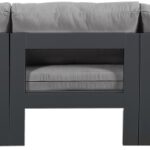 Nizuc 150" Water Resistant Fabric Upholstered Outdoor Patio 5pc. Armless Modular Sofa