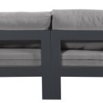 Nizuc 180" Water Resistant Fabric Upholstered Outdoor Patio 6pc. Modular Sofa