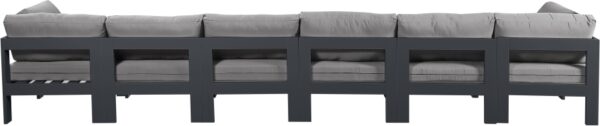 Nizuc 180" Water Resistant Fabric Upholstered Outdoor Patio 6pc. Modular Sofa