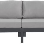 Nizuc 180" Water Resistant Fabric Upholstered Outdoor Patio 6pc. Modular Sofa