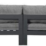 Nizuc 60" Water Resistant Fabric Upholstered Outdoor Patio 2pc. Modular Loveseat