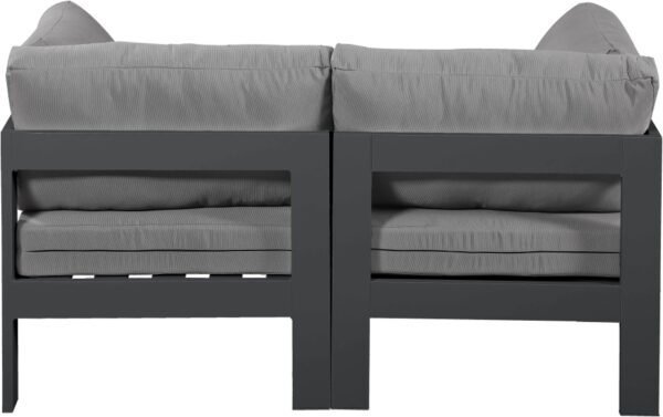 Nizuc 60" Water Resistant Fabric Upholstered Outdoor Patio 2pc. Modular Loveseat
