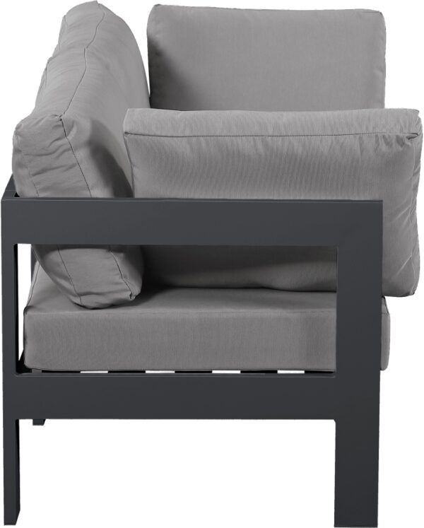 Nizuc 60" Water Resistant Fabric Upholstered Outdoor Patio 2pc. Modular Loveseat