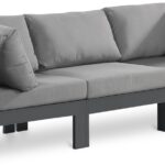 Nizuc 90" Water Resistant Fabric Upholstered Outdoor Patio 3pc. Modular Sofa