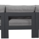 Nizuc 90" Water Resistant Fabric Upholstered Outdoor Patio 3pc. Modular Sofa