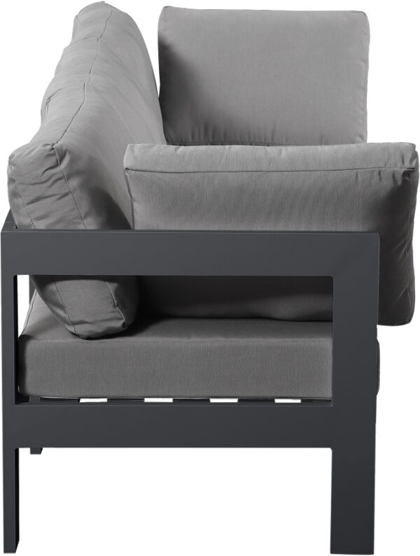 Nizuc 90" Water Resistant Fabric Upholstered Outdoor Patio 3pc. Modular Sofa