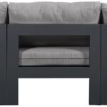 Nizuc 90" Water Resistant Fabric Upholstered Outdoor Patio 3pc. Armless Modular Sofa