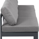 Nizuc 90" Water Resistant Fabric Upholstered Outdoor Patio 3pc. Armless Modular Sofa