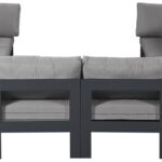 Nizuc 120" Water Resistant Fabric Upholstered Outdoor Patio 10pc. Modular Sectional