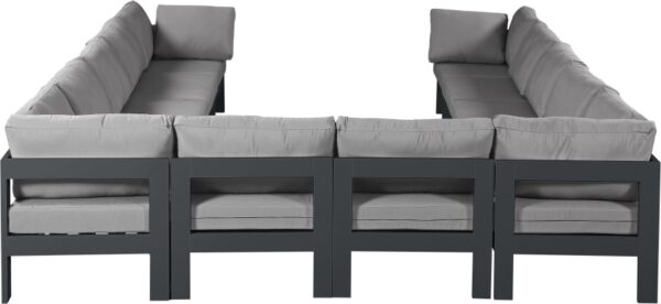 Nizuc 120" Water Resistant Fabric Upholstered Outdoor Patio 12pc. Modular Sectional