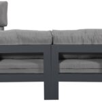 Nizuc 120" Water Resistant Fabric Upholstered Outdoor Patio 6pc. Modular Sectional