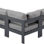 Nizuc 120" Water Resistant Fabric Upholstered Outdoor Patio 7pc. Modular Sectional