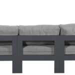 Nizuc 150" Water Resistant Fabric Upholstered Outdoor Patio 8pc. Modular Sectional