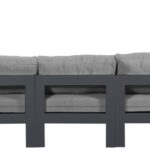 Nizuc 150" Water Resistant Fabric Upholstered Outdoor Patio 9pc. Modular Sectional