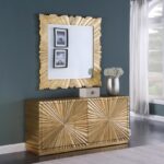 Golda Gold Leaf Frame Mirror