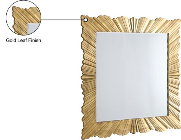 Golda Gold Leaf Frame Mirror