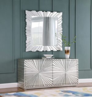 Silverton Silver Leaf Frame Mirror