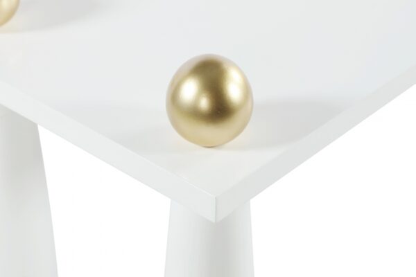 Etro Wood And Gold Metal Console Table / Desk