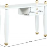 Etro Wood And Gold Metal Console Table / Desk