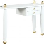 Etro Wood And Gold Metal Console Table / Desk