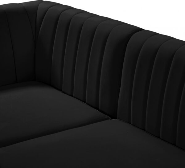Alina Velvet Upholstered Modular Armless Chair